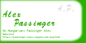 alex passinger business card